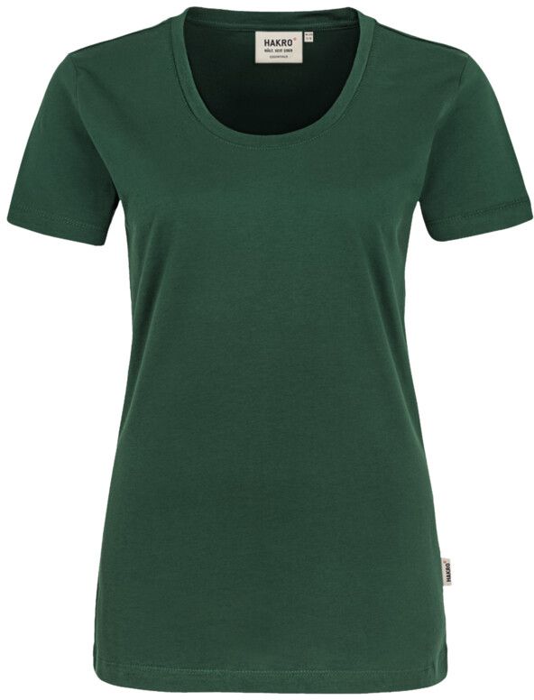 Klassisches T-Shirt mit femininem Rund- - hals-Ausschnitt. 100 % Baumw. Gr. XS-3XL