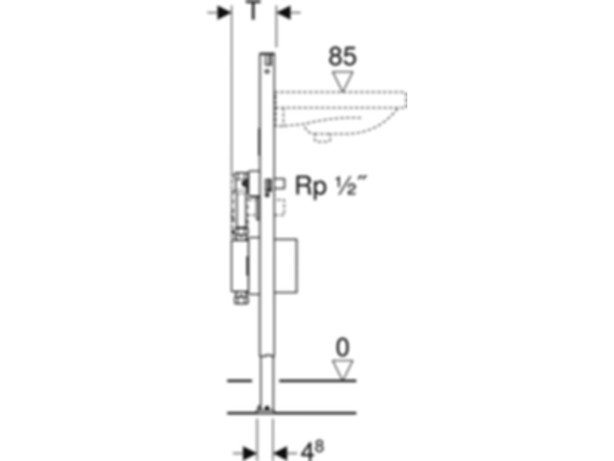 Geberit-Duofix - Element für Waschtisch - 82-98 cm