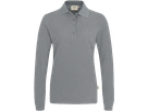 Damen-Longsl.-Polosh. Perf. XS grau mel. - 50% Baumwolle, 50% Polyester, 220 g/m²