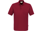 Pocket-Poloshirt Perf. Gr. S, weinrot - 50% Baumwolle, 50% Polyester, 200 g/m²