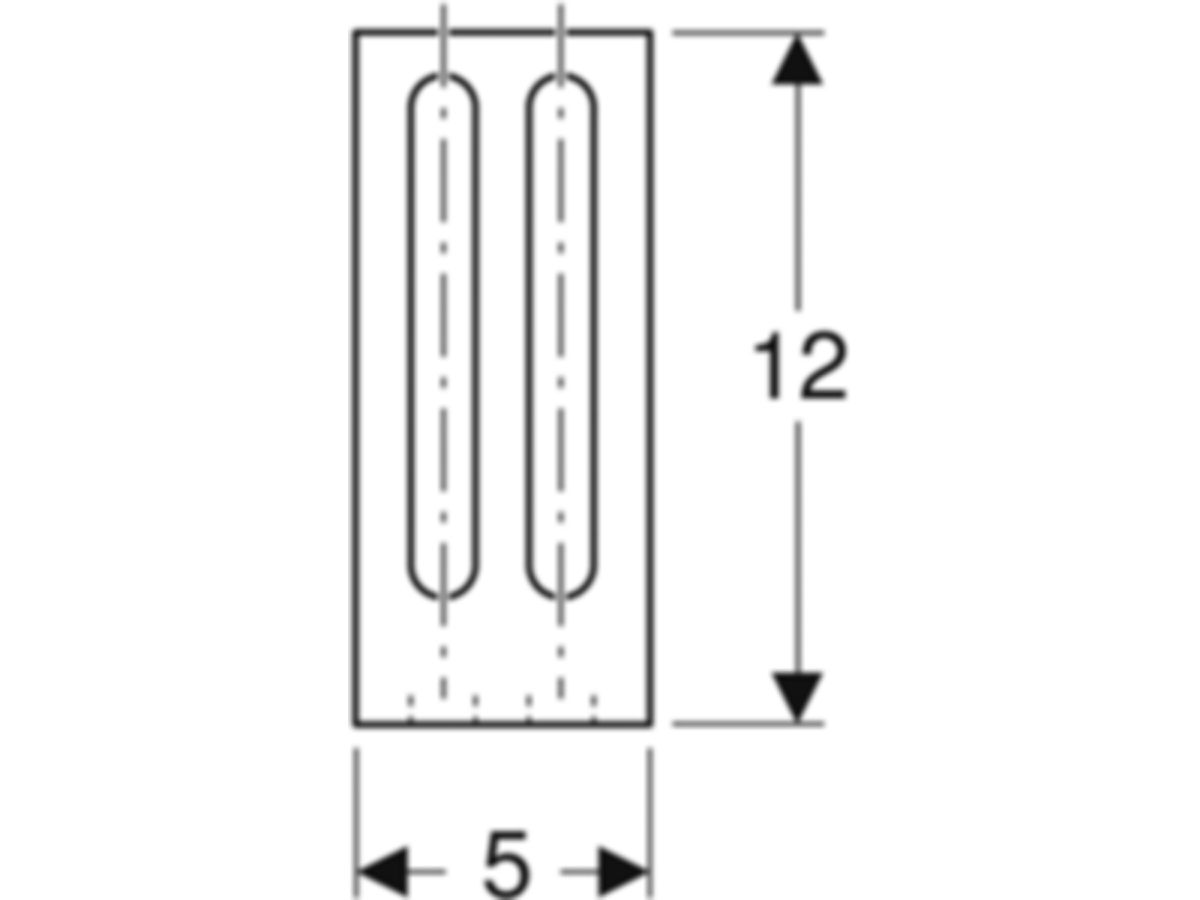 Geberit GIS-Montagewinkel lang - Gr. 12x5.5x5 cm (LXLXB)