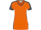 Damen-V-Shirt Co. Perf. M orange/anth. - 50% Baumwolle, 50% Polyester, 160 g/m²