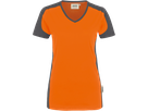 Damen-V-Shirt Co. Perf. L orange/anth. - 50% Baumwolle, 50% Polyester, 160 g/m²