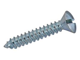 Linsensenk-Blechschrauben mit Schlitz u. - Spitze Form C Stahl einsatzgehärt. verz.