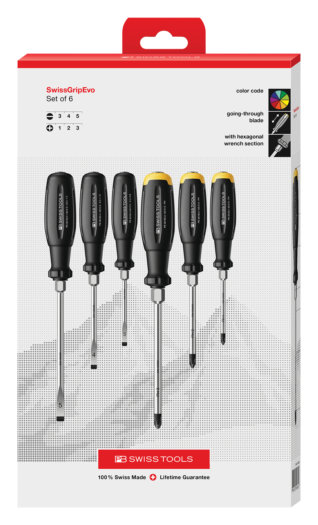 Schraubenzieherset PB 38249 - SwissGrip Evo D CBB