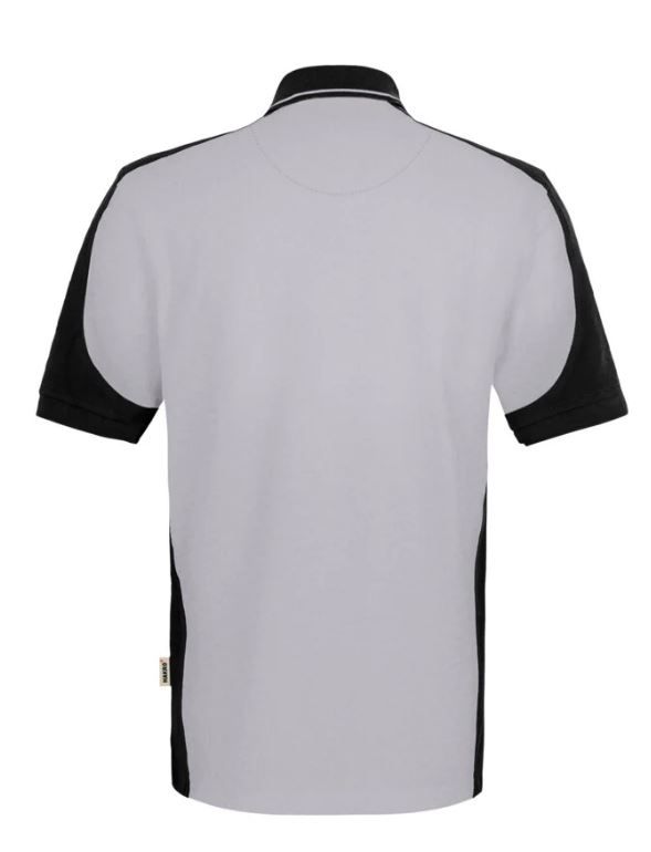 Hakro Poloshirt Contrast Mikralinar Gr.L - titan/schwarz