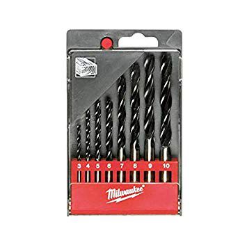 Holzspiralbohrer MILWAUKEE DIN 7487 E - Kassette 8-teilig 3/4/5/6/7/8/9/10 mm