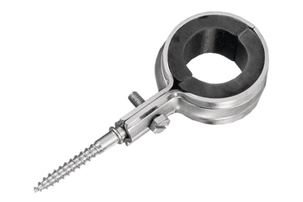 Rohrschelle RWK G verzinkt mit Gewinde - mit Gummi