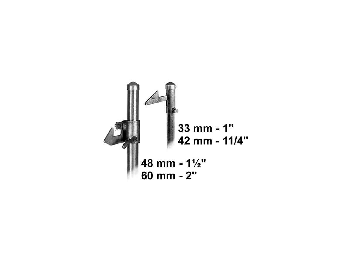 Türfesthalter verz. für Rohr 60 mm - 2"