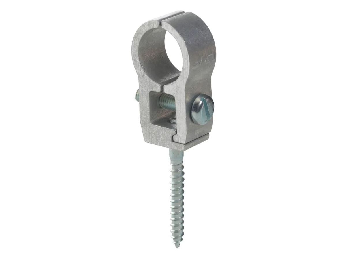 Rohrschelle Alu zu Schutzrohr 1/2" - mit Schraube M6x50mm und Dübel