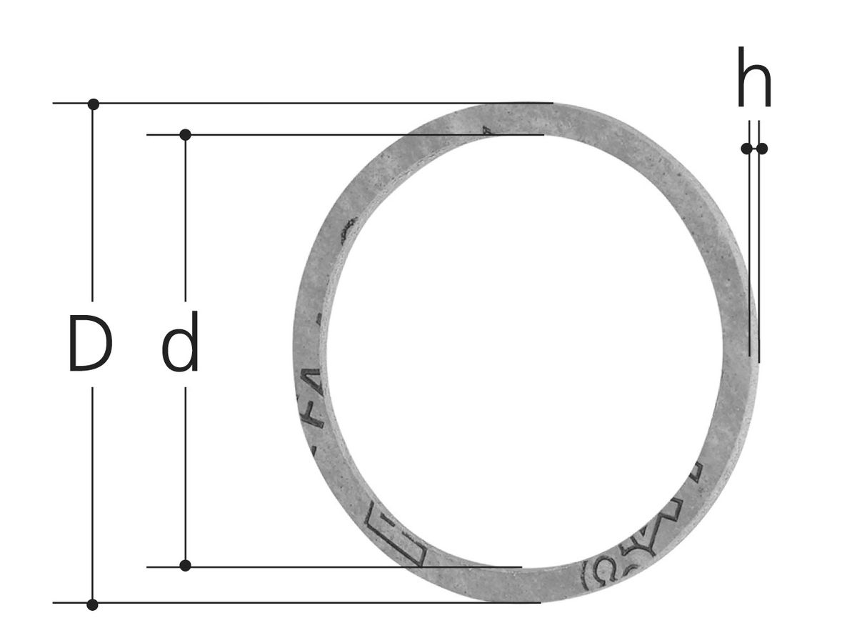 Flachdichtung Gr.31.5x26.5x1.5 mm - zu JRG Ventil-Oberteile 3/4"