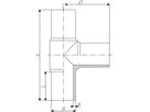 HDPE-Druck-Tee PE 100 S-5 63/63 mm - verl. Schenkel