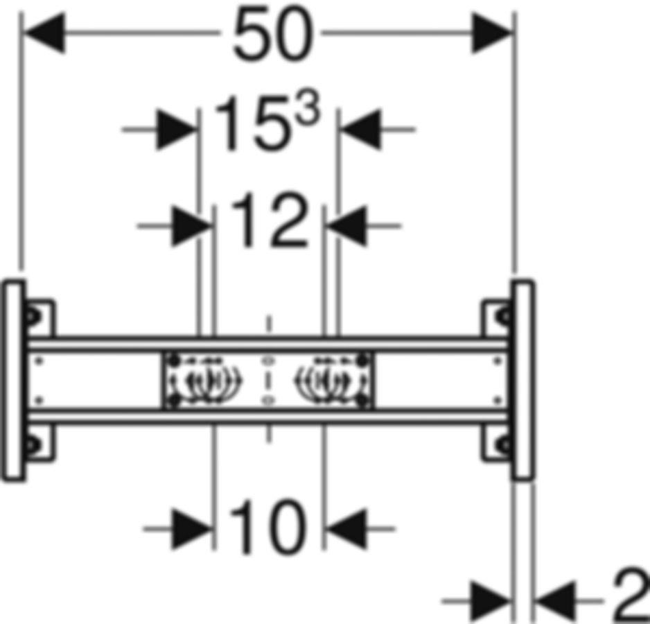 Geberit Duofix-Armaturenplatte - für Bade- und Duschenarmatur