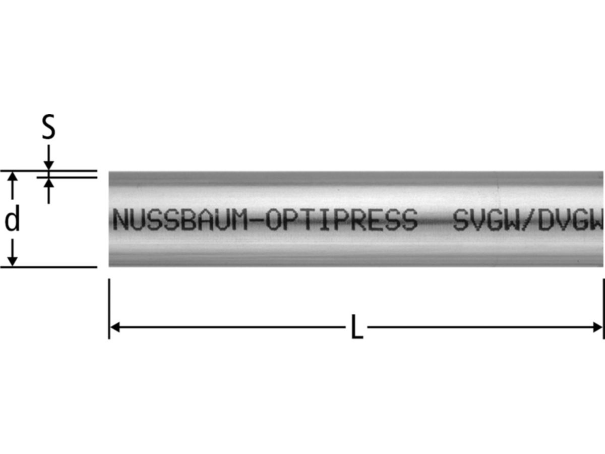 Optipress-Edelstahlrohr 64 mm 1.4401