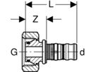 Geberit Mepla-Verteilerabgang 16x3/4" - gerade