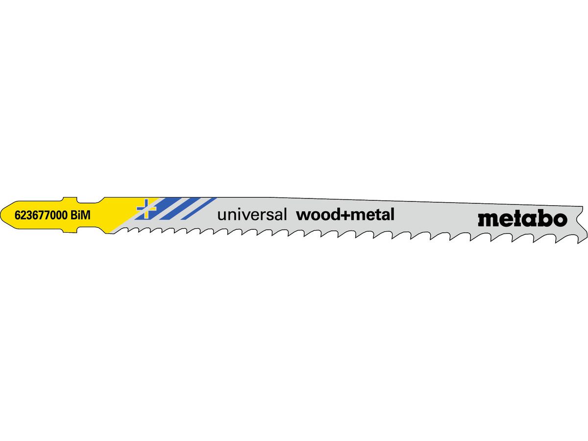 Stichsägeblatt Bosch 180mm (5-135mm) - Universal Holz T 744 D, à 3 Stk. HCS