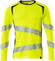 T-Shirt Langarm modern fit, Gr. 2XLONE - hi-vis gelb/schwarz