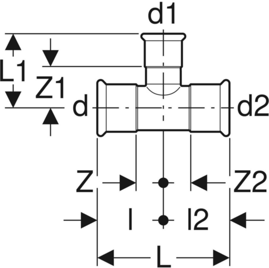 Mapress Therm T-Stück reduziert