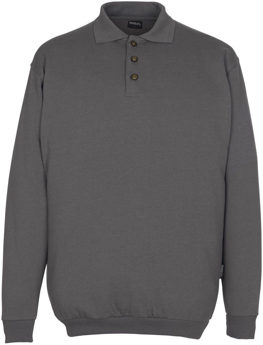 Trinidad Polo Sweatsh. anthrazit Gr. S - 60% Baumwolle / 40% Polyester