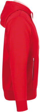 Kapuzenjacke Bonded Gr. XS, rot/silber - 55% Polyester, 45% Baumwolle, 340 g/m²