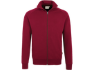Sweatjacke College Gr. XL, weinrot - 70% Baumwolle, 30% Polyester, 300 g/m²