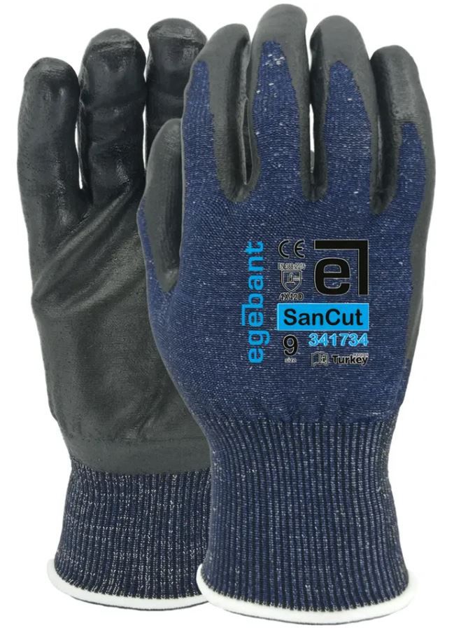 Schnittschutz-Handschuhe - EGEBANT SanCut 341734, blau/schwarz