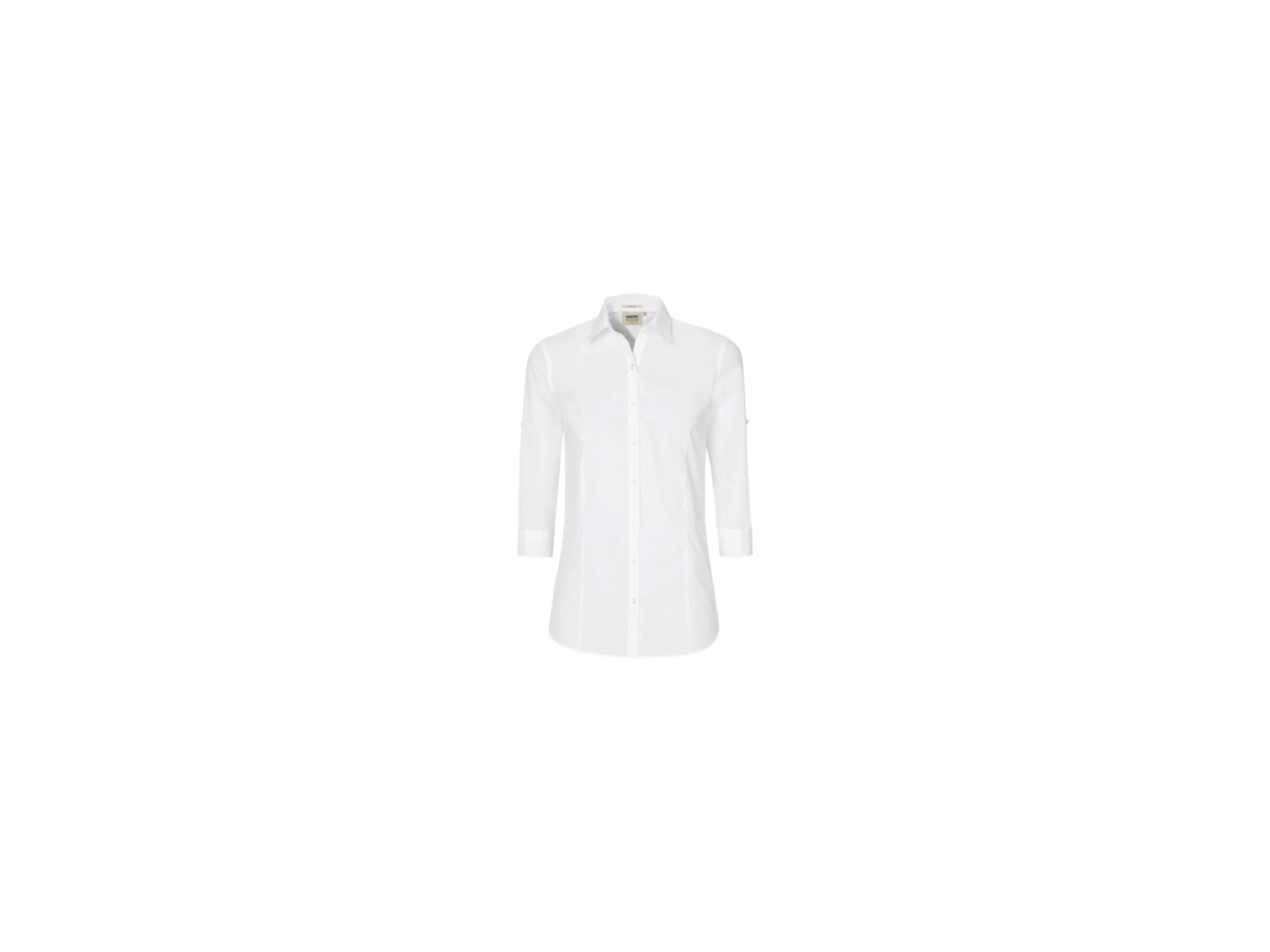 Bluse Vario-¾-Arm Perf. Gr. 5XL, weiss - 50% Baumwolle, 50% Polyester, 120 g/m²