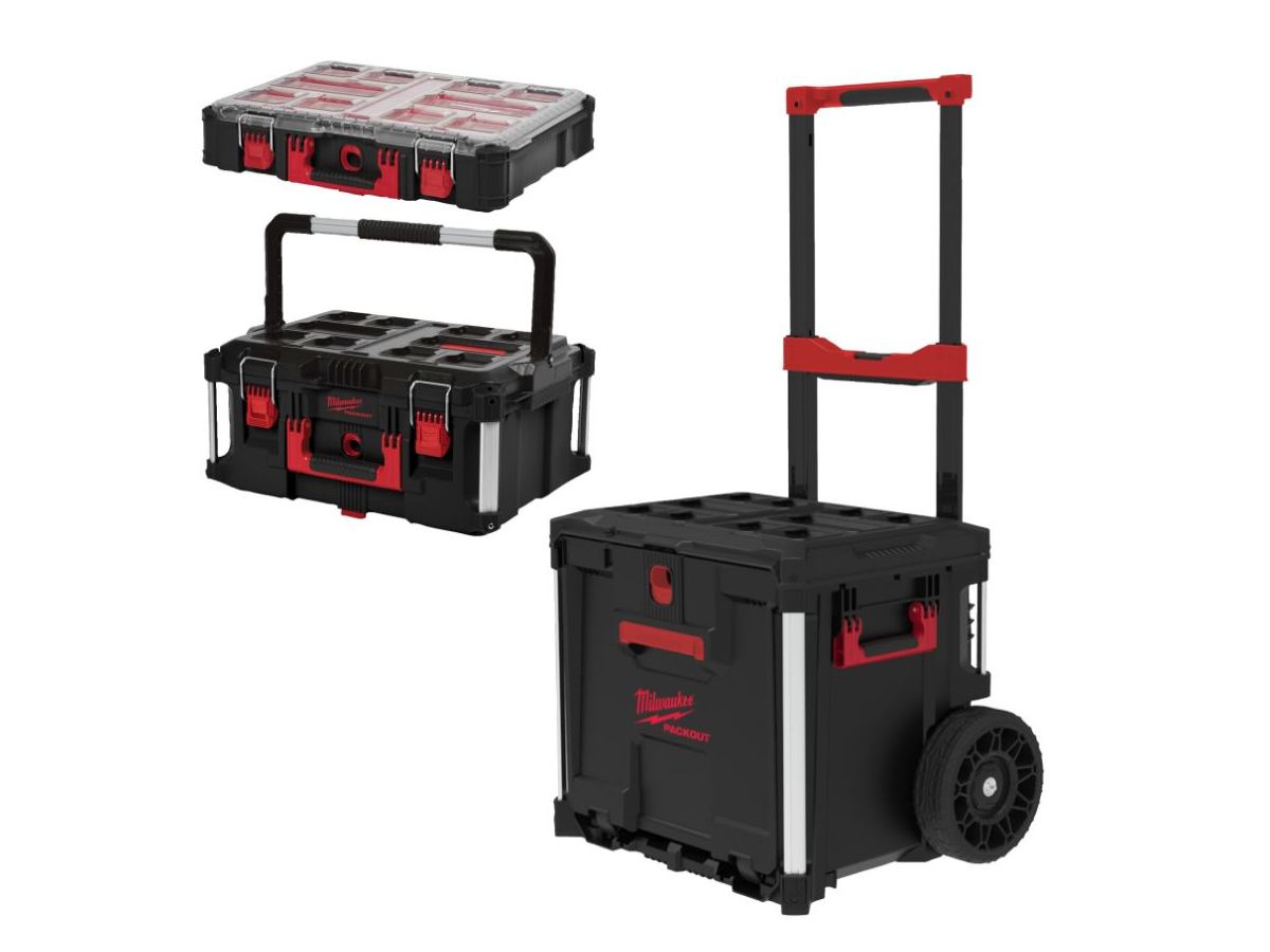 PACKOUT Starter-SET 3  3-teilig - Milwaukee, Trolley Koffer mit Schublade