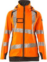 Hard Shell Jacke, Damenpassform, Gr. 2XL - hi-vis orange/dunkelanthrazit, 100% PES