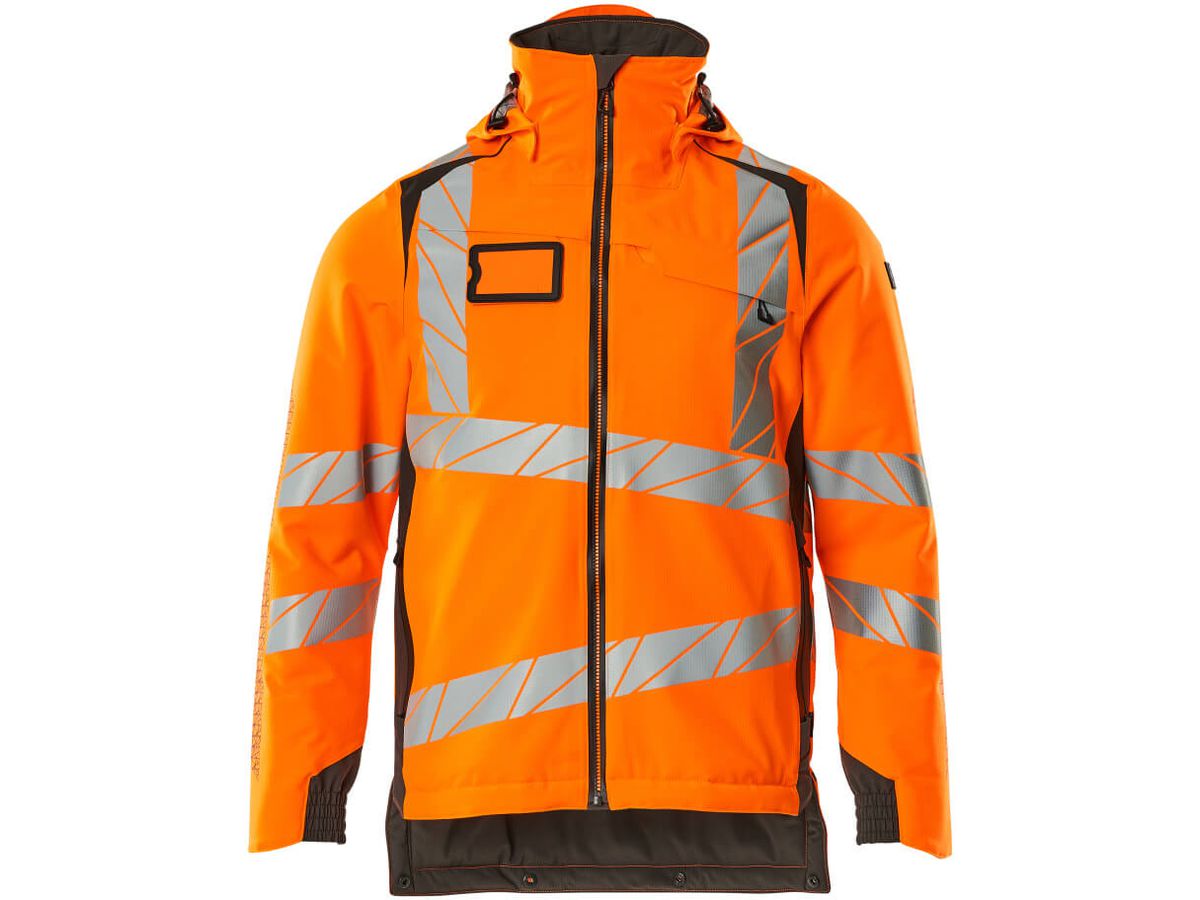 Winterjacke wind- & wasserdicht, Gr. M - hi-vis orange/dunkelanthrazit, 100% PES