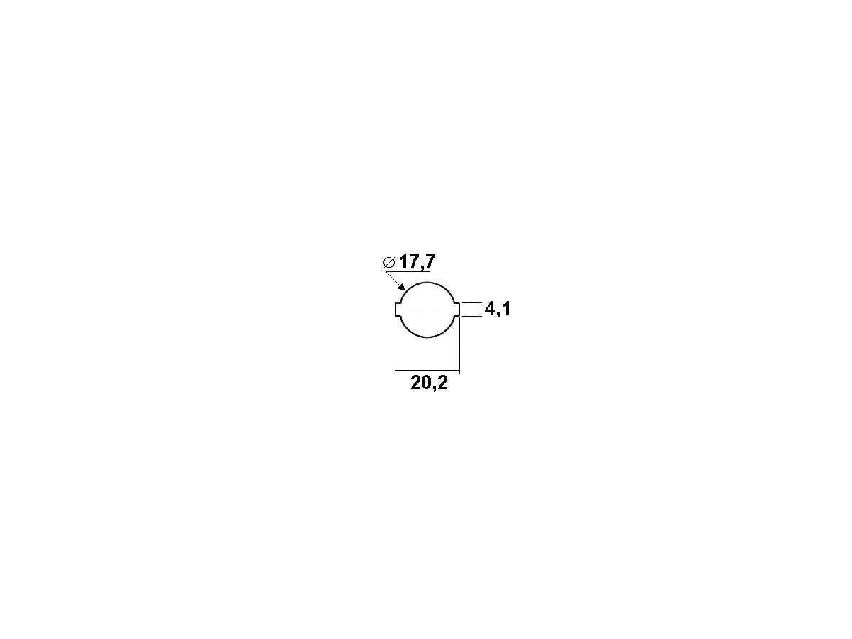 Klemm-Zylinder Typ 1112-F - inkl. 2 Schlüssel