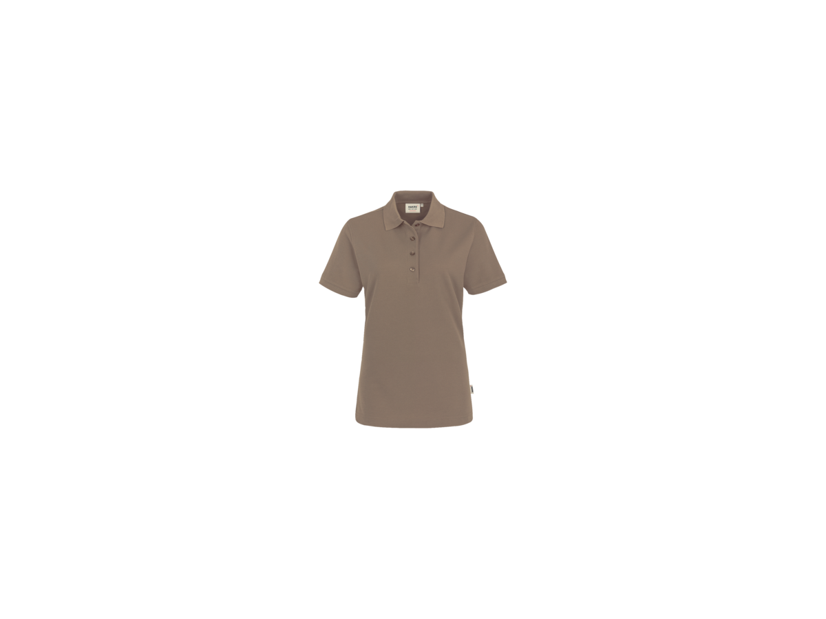 Damen-Poloshirt Perf. Gr. S, nougat - 50% Baumwolle, 50% Polyester