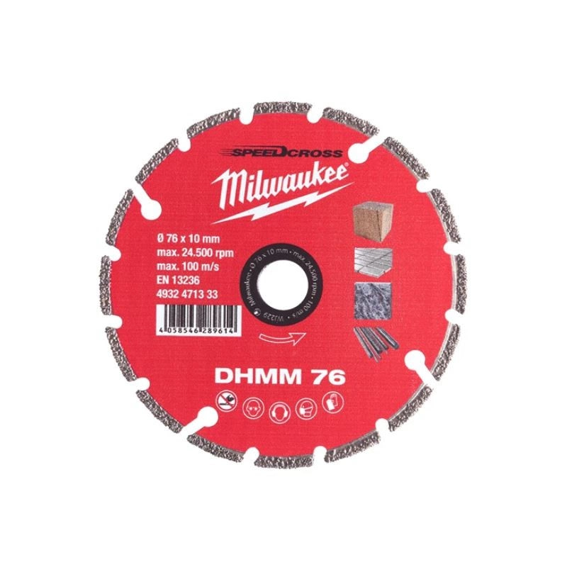 Diamanttrennscheibe Milwaukee DHMM 76 mm - 1.2 mm, Granit/Fliesen/Beton/Metall