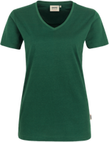 Damen-V-Shirt Performance Gr. 2XL, tanne - 50% Baumwolle, 50% Polyester, 160 g/m²