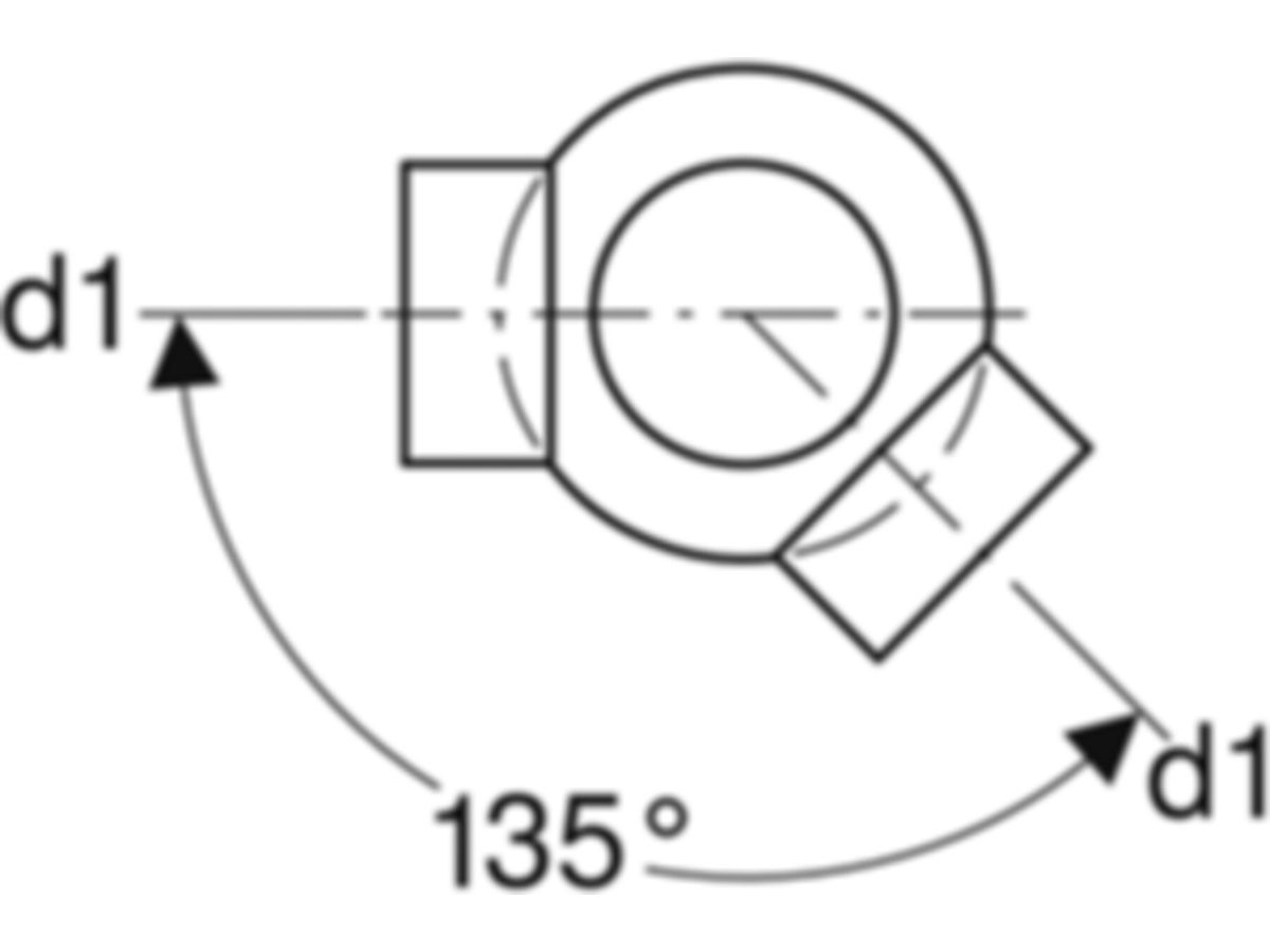 Geberit PE Eck-Abzweig 135°