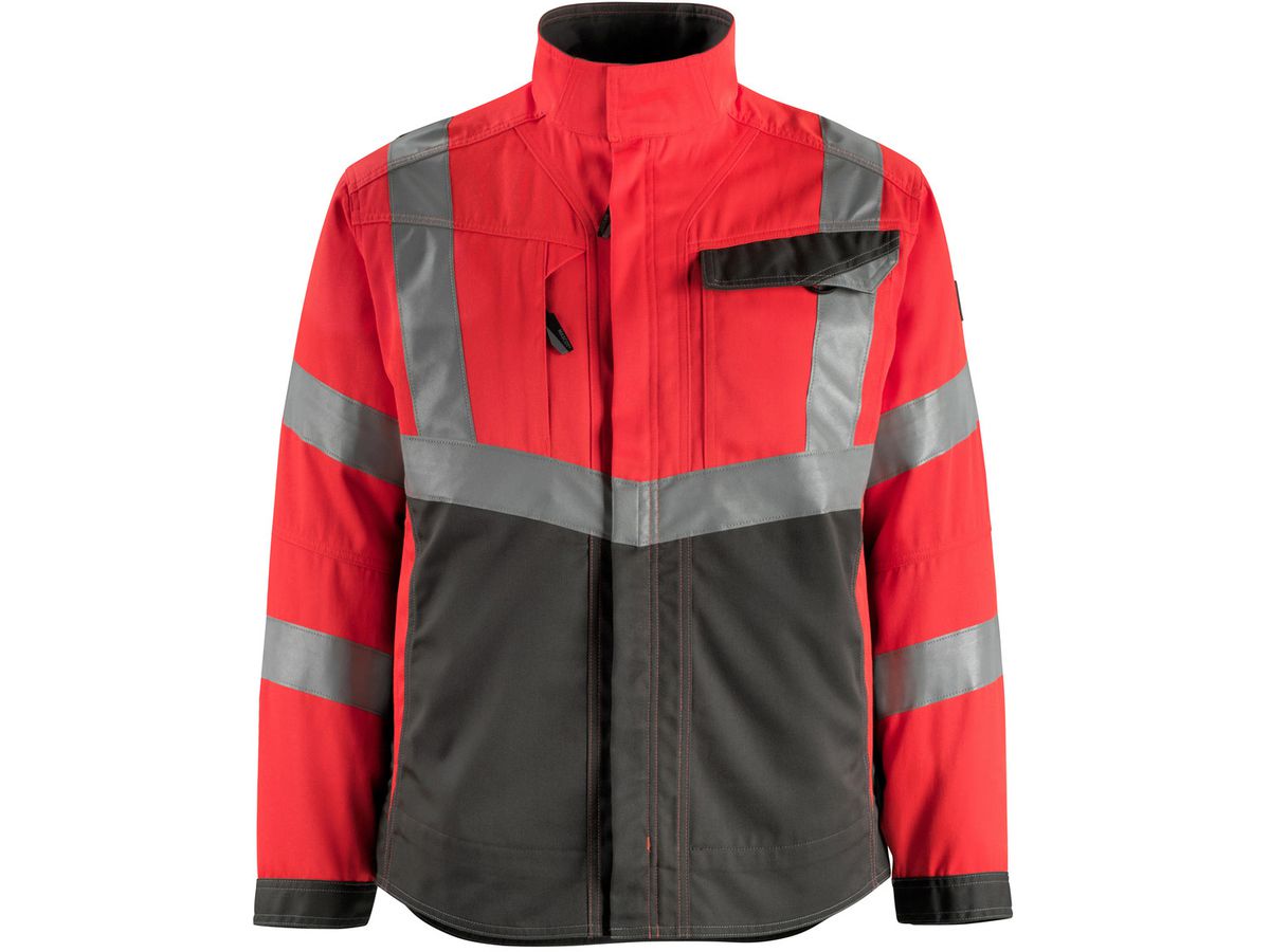 MASCOT Oxford Arbeitsjacke Gr. M - hi-vis rot/dunkelanthrazit