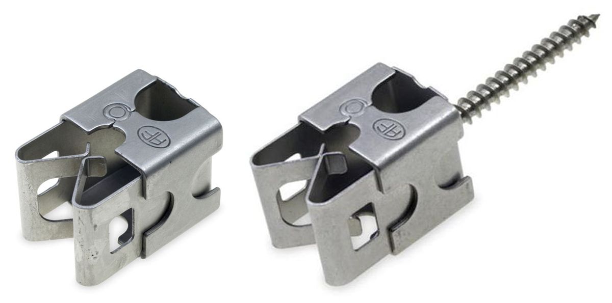 Leitungshalter Quadro Inox - Draht 6-10mm, Schr. 5x40mm, Abst. 10mm