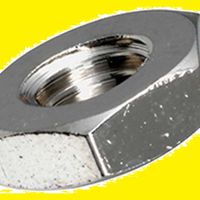 Sechskantmuttern 1 d - Messing vernickelt