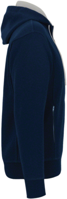 Kapuzenjacke Bonded Gr. L, tinte/silber - 55% Polyester, 45% Baumwolle