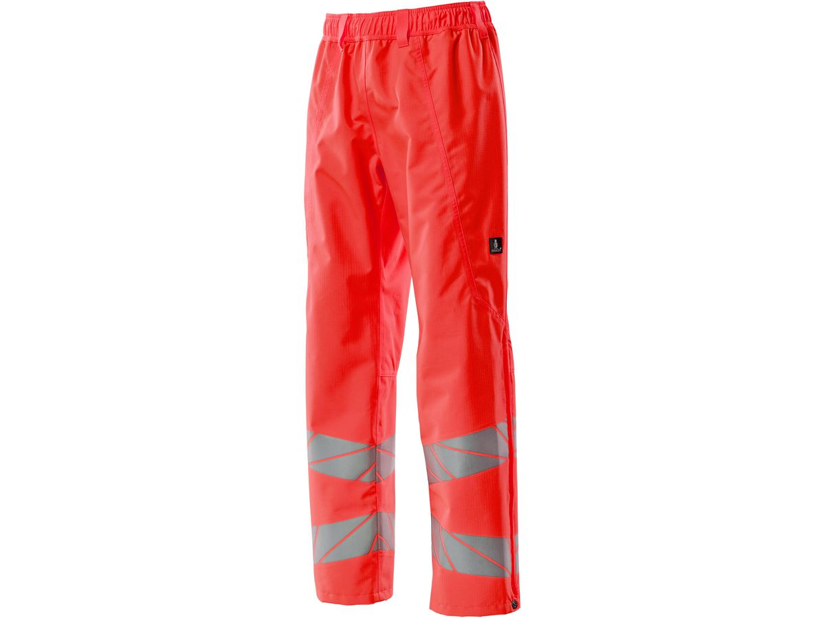 Überziehhose, Gr. 2XL - hi-vis rot, mit leichtem Futter