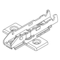 Grundplatte Snap-On und Twist-Lock, - zum Anschrauben, Luftspalt 2 mm