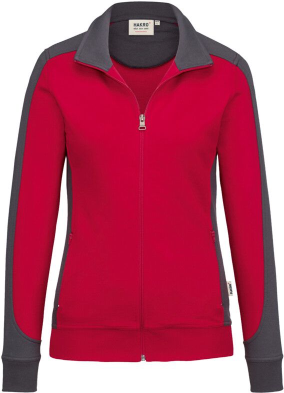 Damen-Sweatjacke Contrast Performance - 50% Baumwolle, 50% Polyester, 300 g/m²