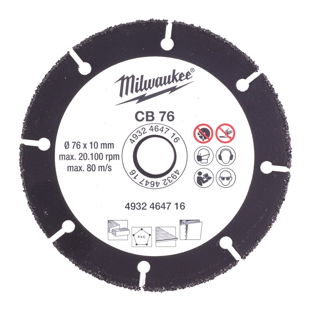 Trennscheibe HM 76 mm - Milwaukee, Universal/Holz/PVC