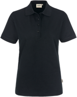 Damen-Poloshirt Perf. Gr. 2XL, schwarz - 50% Baumwolle, 50% Polyester, 200 g/m²