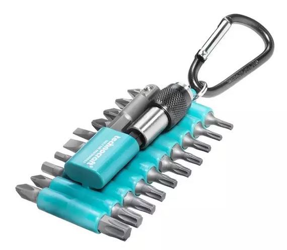 TCP Bits-Satz m. Karabinerhaken - 22-tlg. Technocraft