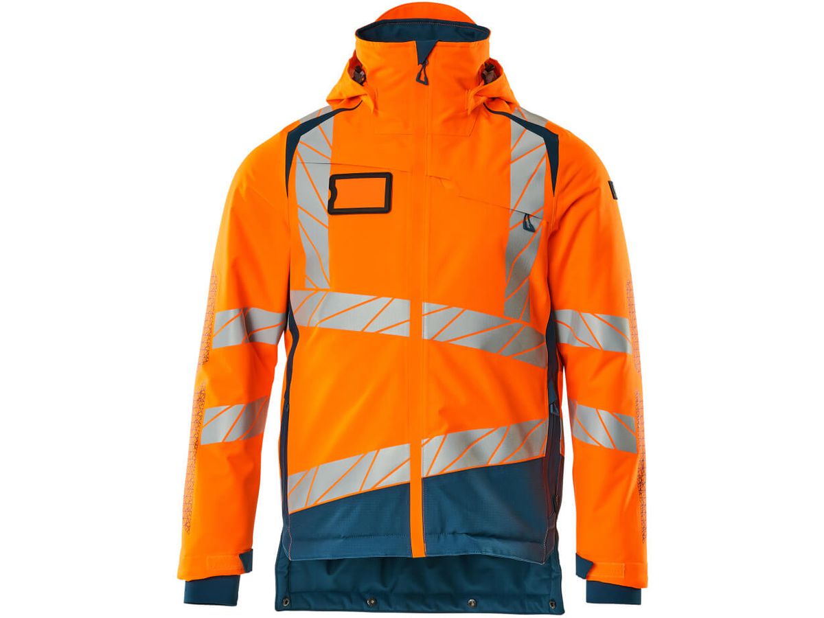 Winterjacke mit CLIMASCOT-Futter Gr. M - hi-vis orange/dunkelpetroleum