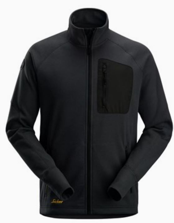 Fleece-Arbeitsjacke - Snickers, schwarz
