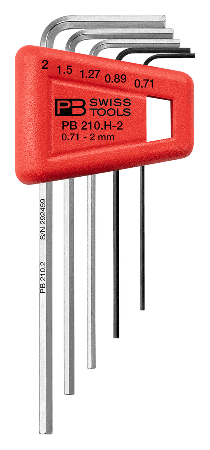 Winkelschraubenzieherset PB 210 bis Gr.2 - 5 teilig in Kunststoffhalter