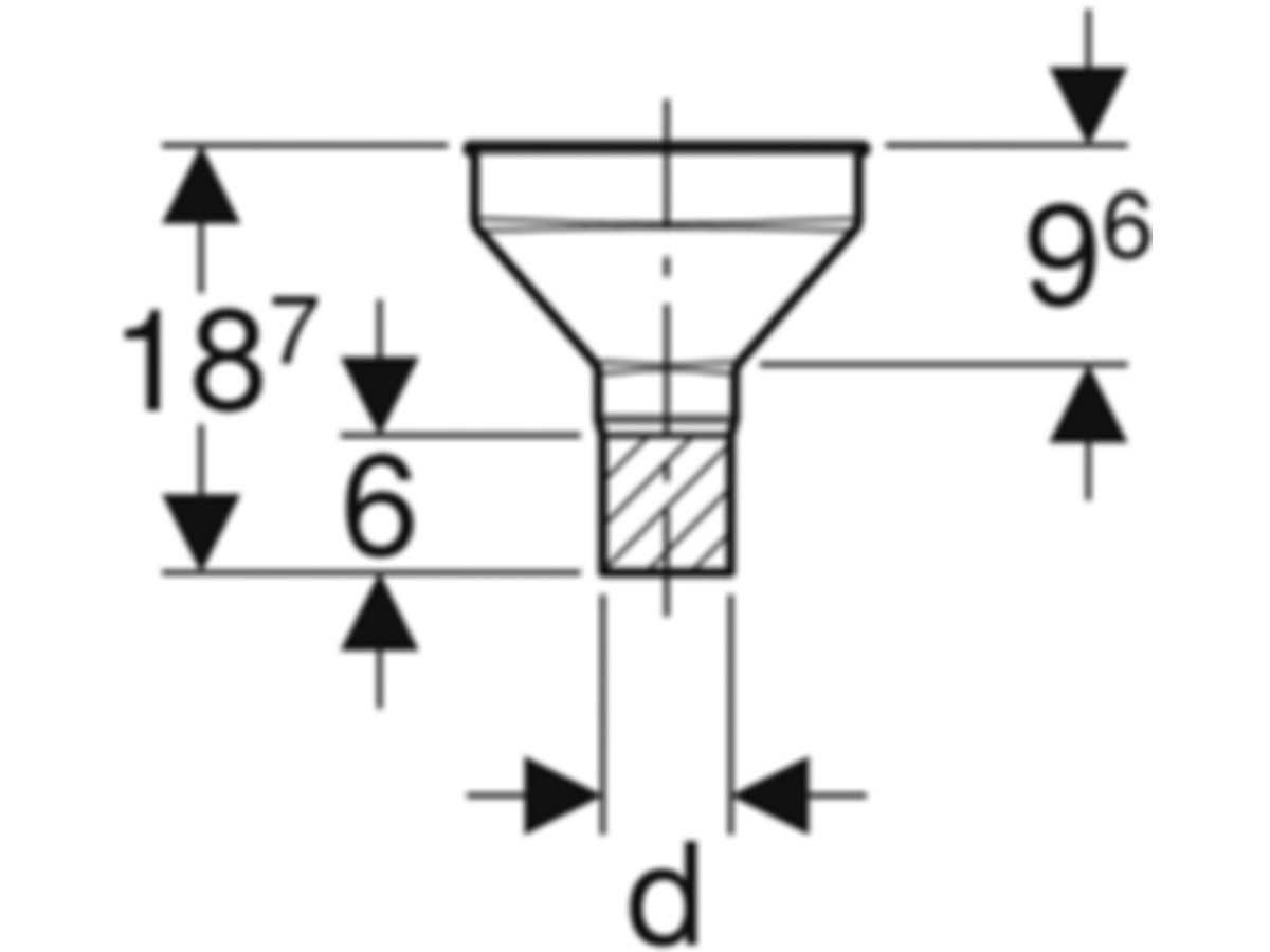 Geberit Trichter Oval 56 - mit integriertem Siphon