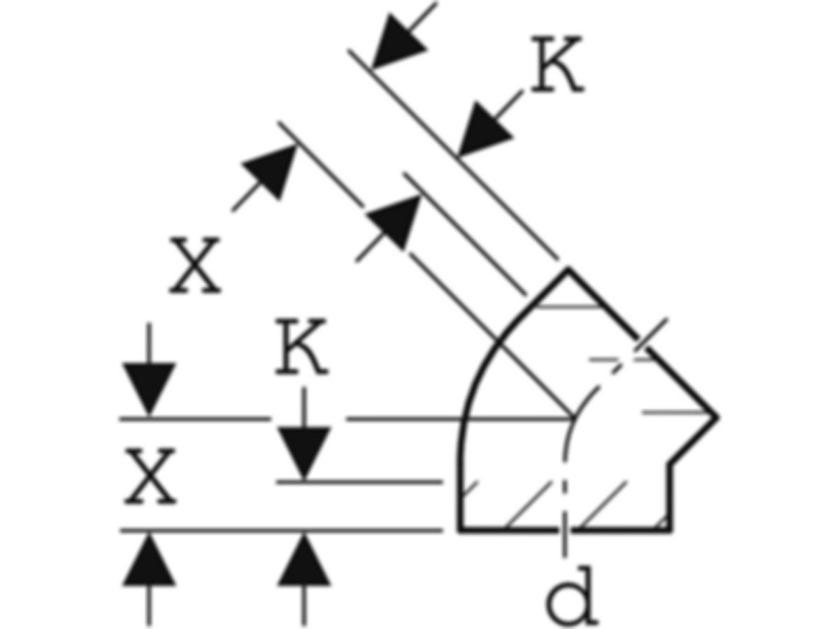 Geberit PE Bogen 45°